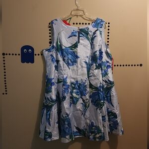 DB Established 1962 Floral Blue and Green Dress 24
